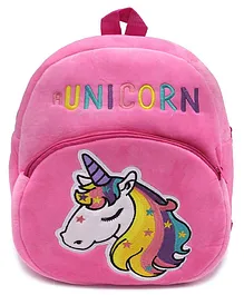 Lychee Bags Kid's Velvet School Nursery Picnic Carry Travelling Bag Unicorn - 14 Inches