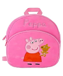 Lychee Bags Kid's Velvet School Nursery Picnic Carry Travelling Bag Peppa -14 Inches
