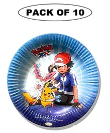 Shopping Time Pokemon Paper Plate Pack of 10- Blue