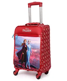 Novex Disney Original Frozen Polyester Kids Trolley Bag with 4 Wheel - Red