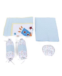Babyoye 5 Piece Bedding Set Rising Star Theme Embroidery - Blue