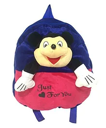 Ultra Smiley Mouse School Bag Blue - 14 Inches 