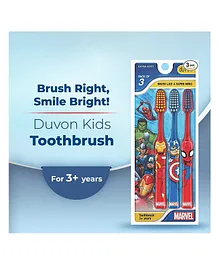 Duvon Marvel Superheroes Kids Toothbrush Pack of 3 - Multicolour