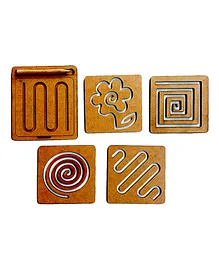 Wissen Wooden Pattern Tracing Board- Set of 5