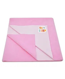 TIDY SLEEP Waterproof Plastic Mattress Protection Sheet - Pink