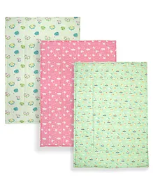Tidy Sleep Nappy Changing Mat Bed Protector with Foam for New Born Baby Mouse Print Pack of 3 - Multicolour