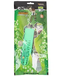 Sticker Bazaar Ben 10 Stationery Set Green - Set of 7 Pieces