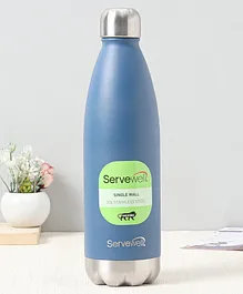 Servewell 304 Stainless Steel Single Wall Water Bottle Blue - 1000 ml