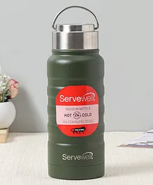 Servewell Twister SS Vacuum Bottle  Speckle Army Green - 550 ml