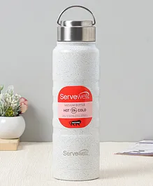 Servewell Twister Stainless Steel Vacuum Bottle  Speckle White - 725 ml