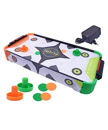 Toyshine Big Electric Air Powered Hockey Football Table Indoor Sports Gaming Set with Equipment Accessories 2 Paddles & 2 Pucks - Multicolour