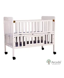 Arcedo   Florence Wooden Baby Cot - White