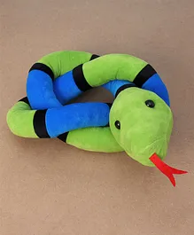 Play Toons Snake Soft Toy Green & Blue - Length 127 cm