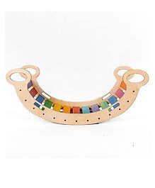 WoodBee Toys Rainbow Rocker Large size Multicolour and Made of Wood