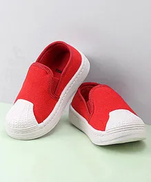 Hoppipola Casual Mesh Design Slip On Shoes - Red