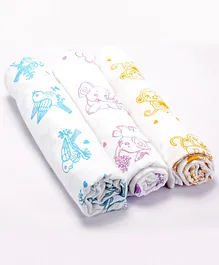 Kaarpas Premium Organic Cotton Muslin Baby Wrap Swaddle Charming  Lines, Circles & Squares, Pack of 3, Large Size