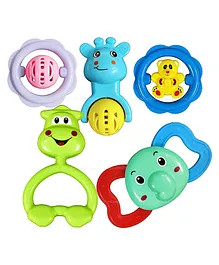 FunBlast Rattles and Teether Pack of 5 - Color & Design May Vary