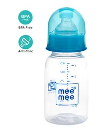 Mee Mee Polypropylene Eazy Flo Premium Feeding Bottle Blue - 125 ml