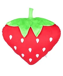 Ultra Soft Strawberry Fruit Cushion - Red Green  