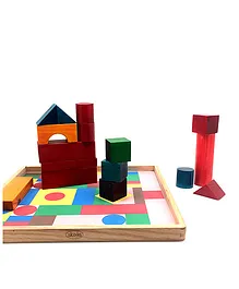 Skola Wooden Building Blocks Multicolor - 51 Pieces