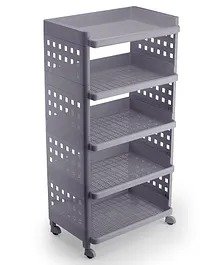 SELVEL 5 Layers Shelves Storage Racks Stand X Large - Grey