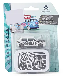 Majorette Vw The Originals Golf Deluxe Die Cast Free Wheel Model Toy Car - White