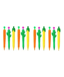 Crackles Fruit and Vegetable Design Mechanical Lead Pencil Pack of 12 - Multicolour