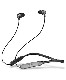 pTron Tangent Duo Bluetooth 5.2 Wireless in Ear Neckband with Mic- Black & Grey