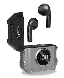 pTron Bassbuds Revv Wireless In Ear Earbuds with Mic - Black