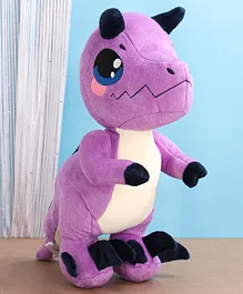 Plushkins Raptor Soft Toy Purple Navy Blue Peach - Length 44.5 cm