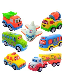YAMAMA Unbreakable Mini Fun Autos Toys Friction Power Cars Set for Kids Pack of 7 Pieces   Color May Vary