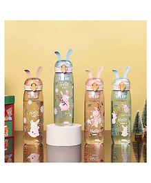 YAMAMA Cute Rabbit Printed Design Water Bottle with Fruit Infuser BPA Free for Kids & Adults 600 ML  Color May Vary