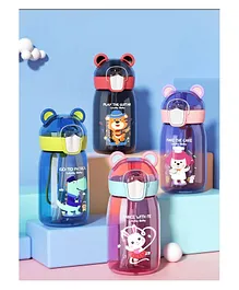 YAMAMA Cute Animal Printed Design Water Bottle BPA-Free for Kids 400 ml  Color May Vary