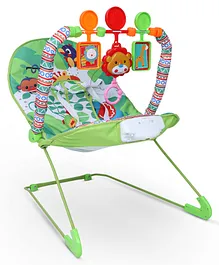 Baybee Rocker cum Bouncer Chair with Soothing Vibrations & Multi Position Recline with Safety Belt - Green