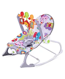 Baybee Rocker cum Bouncer Chair with Soothing Vibrations & Multi Position Recline with Safety Belt  - Grey