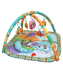 Baybee Activity Play Gym for Babies with 5 Hanging Rattle Toys & Pillow Baby Bedding Crawling Play Mat (Print & Design May Vary)