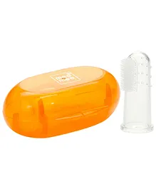 Mee Mee Finger Brush With Cover - Orange