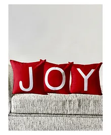 My Gift Booth Set of 3 Joy Cushion cover-Red