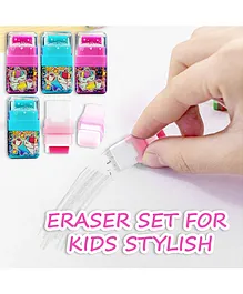 FunBlast Unicorn Themed Erasers Pack of 4 - Multicolour