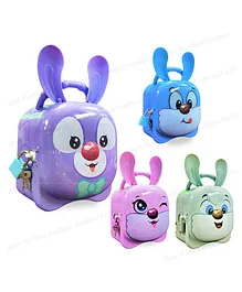 FunBlast Piggy Bank for Kids with Key and Lock Bunny Shaped (Purple)