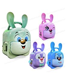 FunBlast Piggy Bank for Kids with Key and Lock Bunny Shaped (Grey)