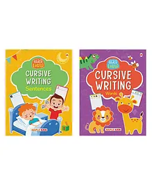 Cursive Writing Books Words and Sentences  Practice Workbooks for Kids Pack of 2 Books - English