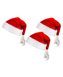 FunBlast Christmas Santa Claus Caps Pack of 3 - Diameter 10 cm
