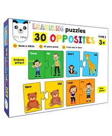 Play Panda 30 Opposites Type 3 Educational Jigsaw Puzzles Multicolour-  60 pieces