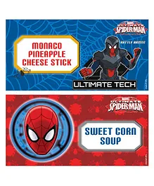 Marvel Spiderman Food Labels Pack of 10 - Red Blue