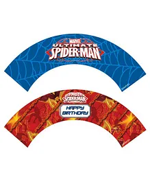 Marvel Spiderman Cupcake Wrappers Pack of 10 - Red Blue