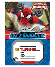 Marvel Spiderman Invitations Pack of 10 - Red Blue