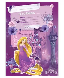 Disney Princess Rapunzel Invitations Pack of 10 - Purple