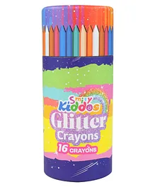 Smily Kiddos Glitter Crayons Pack of 16 - Multicolor