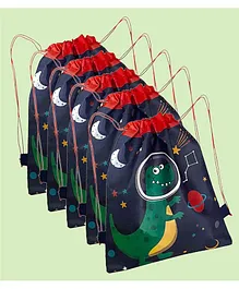 Tera13 Cartoon Dorri Bags for Kids Multicolour-Dinosaur Dorri Bag 6 Piece